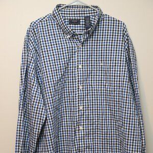 Dockers Checkered Button Down L/S Mens Size XXL